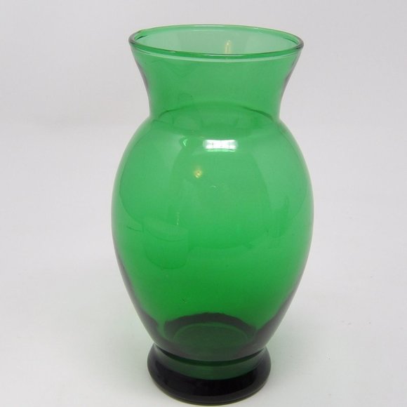 Vintage Emerald Green Glass Vase 6 1/2" H x 3" W - Picture 3 of 10